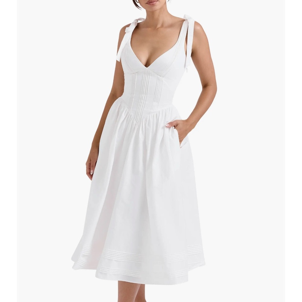 House of CB White Midi Dress